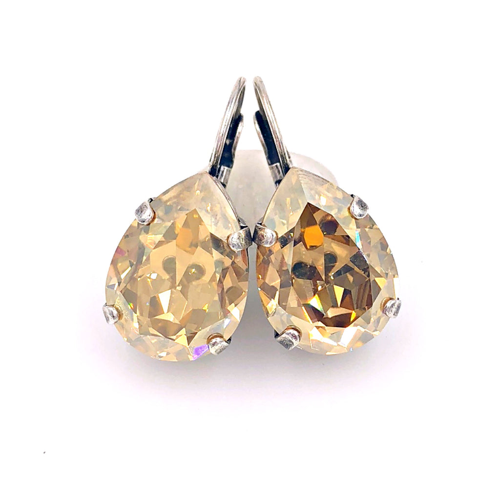 Teardrop Earrings - Shimmery Champagne