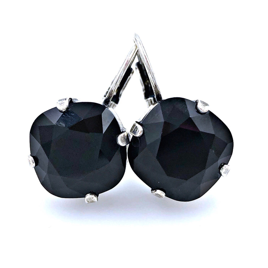 Queen Earrings - Jet Black