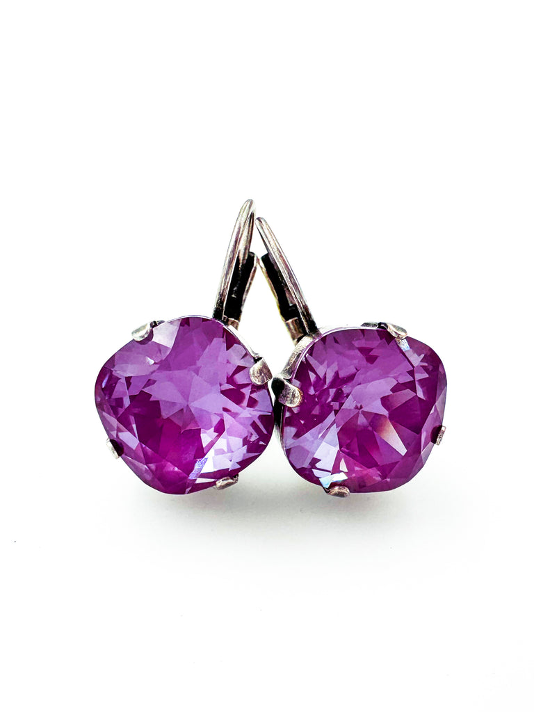 Queen Earrings - Aubergine